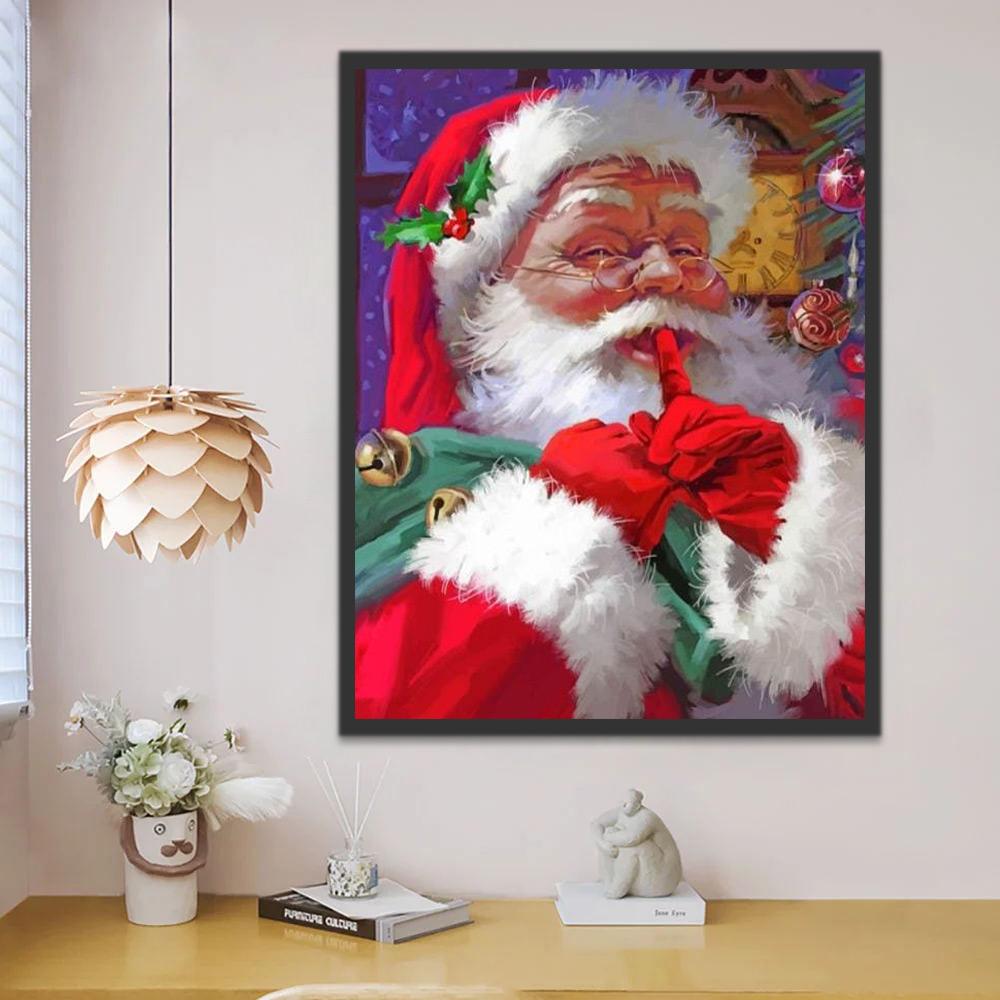 El Gesto de Silencio de Papá Noel Pintar por Números