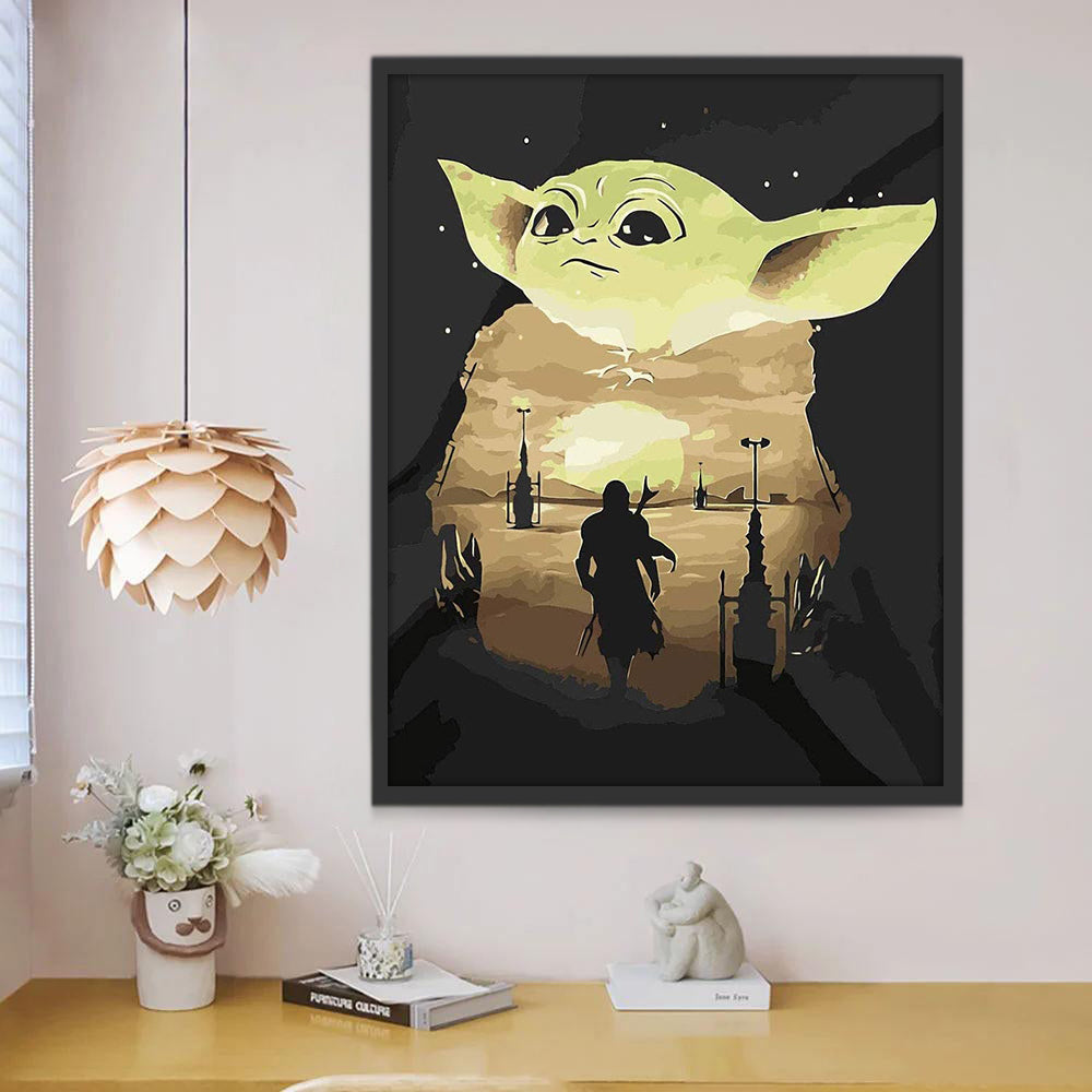 El Mandalorian y Grogu Pintar por Números