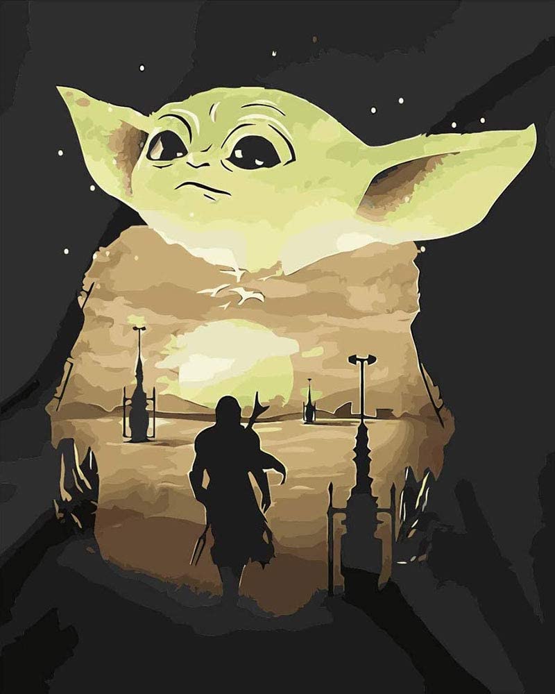 El Mandalorian y Grogu Pintar por Números