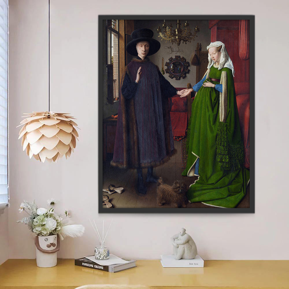 El Matrimonio Arnolfini de Jan Van Eyck Pintar por Números