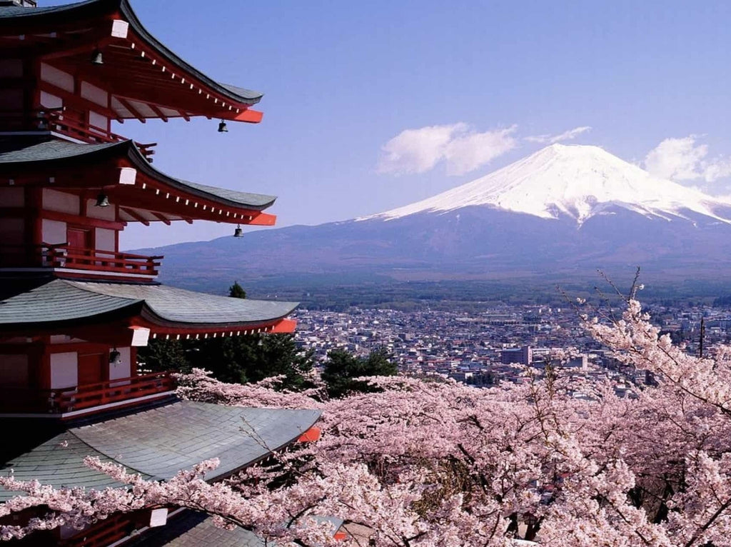 El Monte Fuji y Pagoda Roja de Chureito Pintar por Números