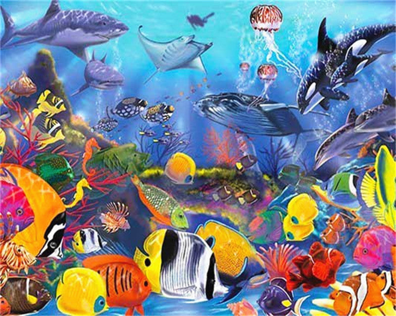 El Mundo Colorido Submarino Pintar por Números