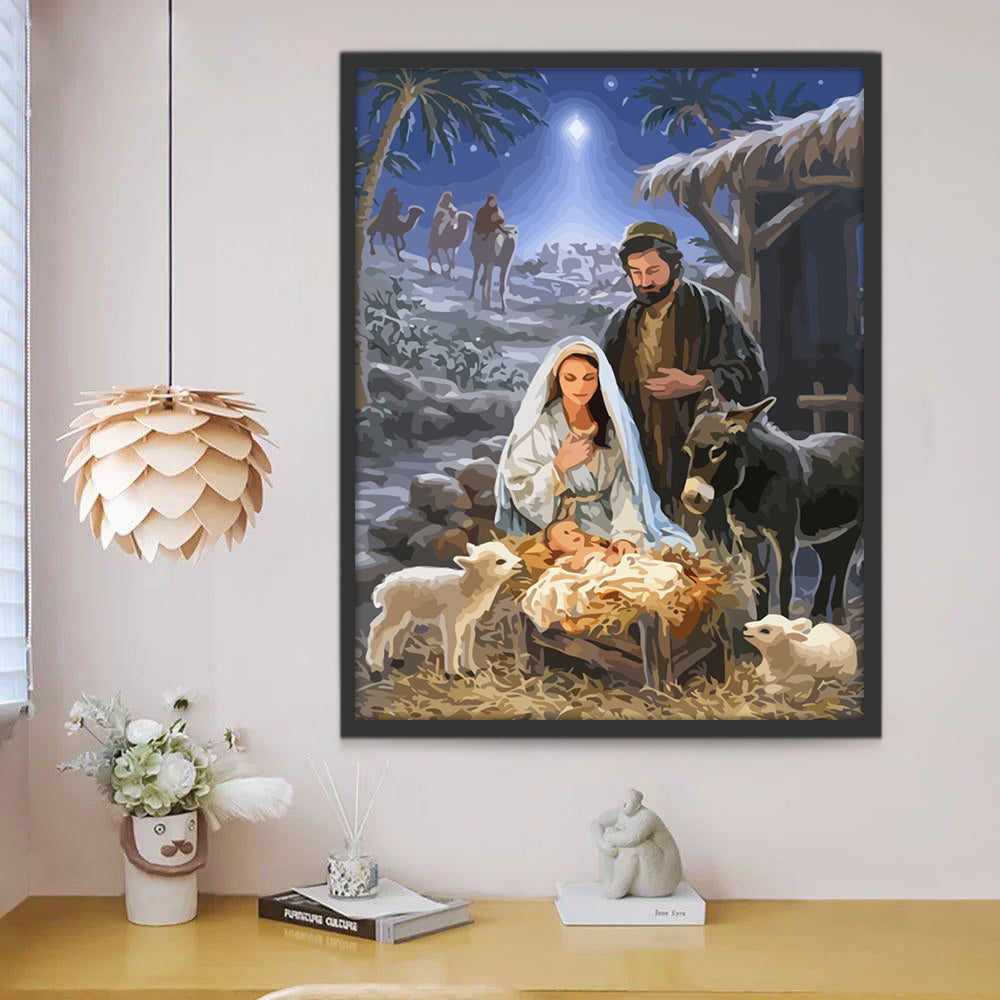 El Nacimiento de Jesús Cristo Pintar por Números