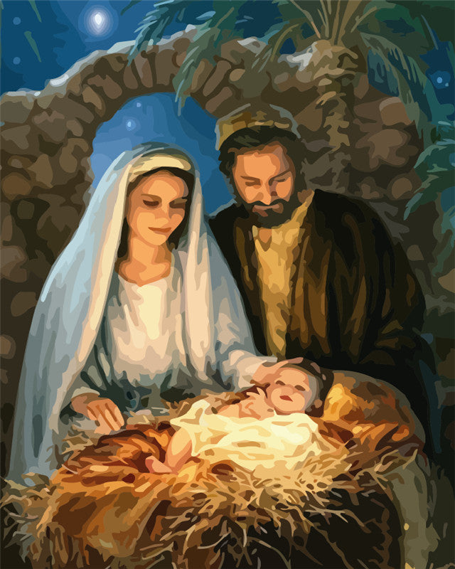 El Nacimiento de Jesús de Nazaret Pintar por Números