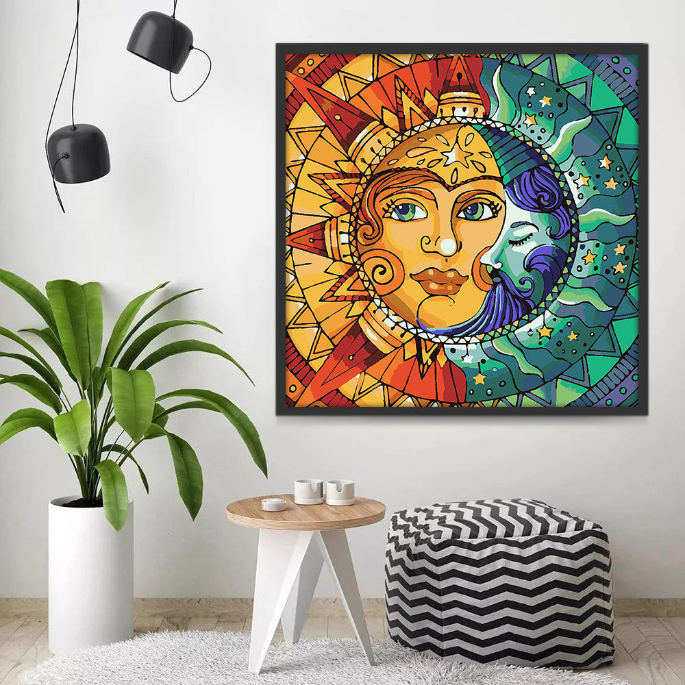 El Sol y La Luna en la Relación de Pareja Pintar por Números
