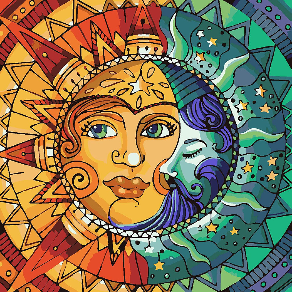 El Sol y La Luna en la Relación de Pareja Pintar por Números