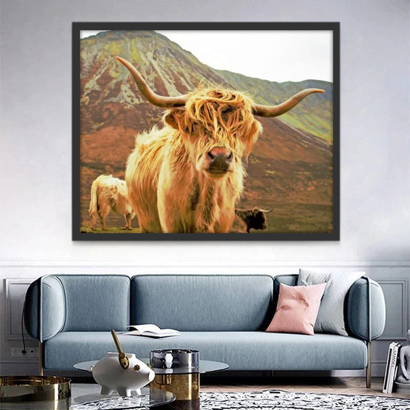 El Yak con Fondo de Montañas Pintar por Números