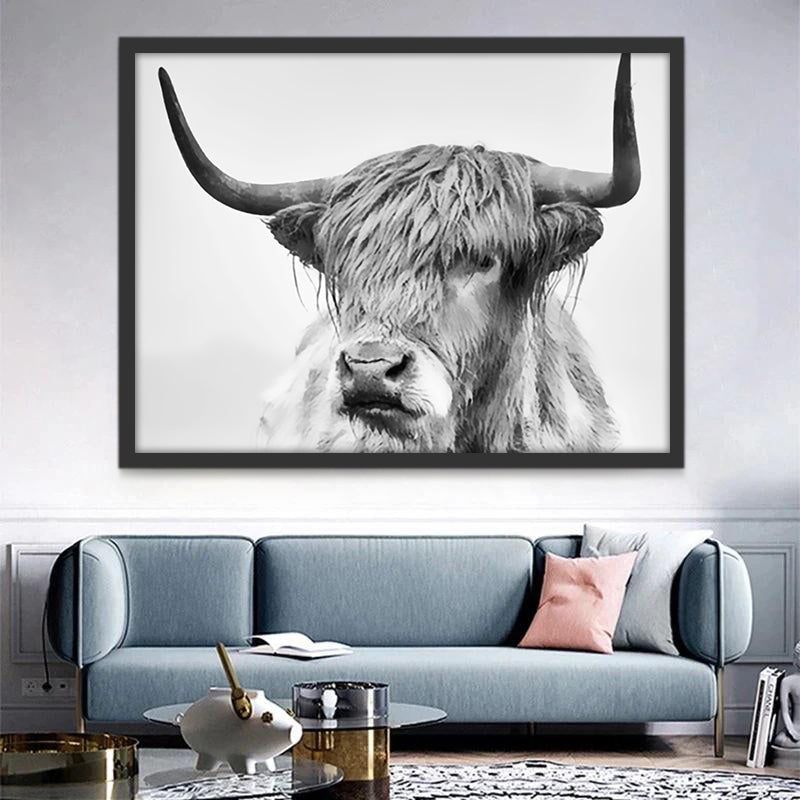 El Yak en Blanco y Negro Pintar por Números