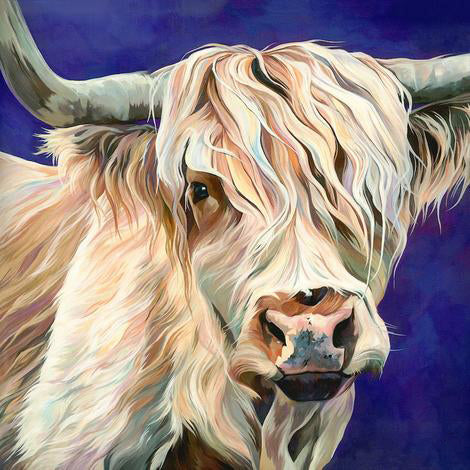 El Yak en el Fondo Azul Oscuro Pintar por Números