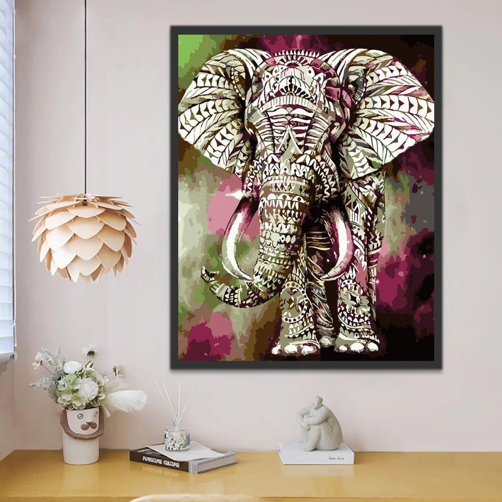 Elefante Abstracto Pintar por Números