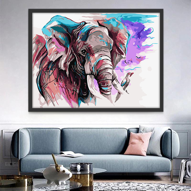 Elefante Colorido Abstracto Pintar por Números