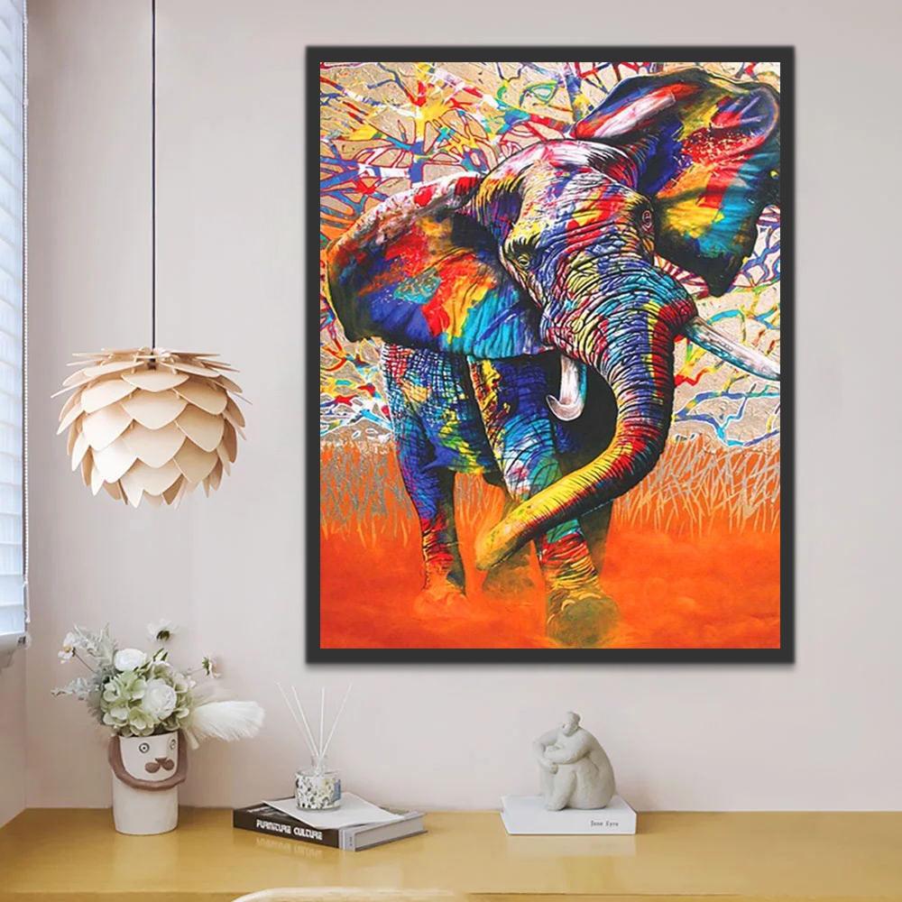 Elefante Colorido Pintar por Números