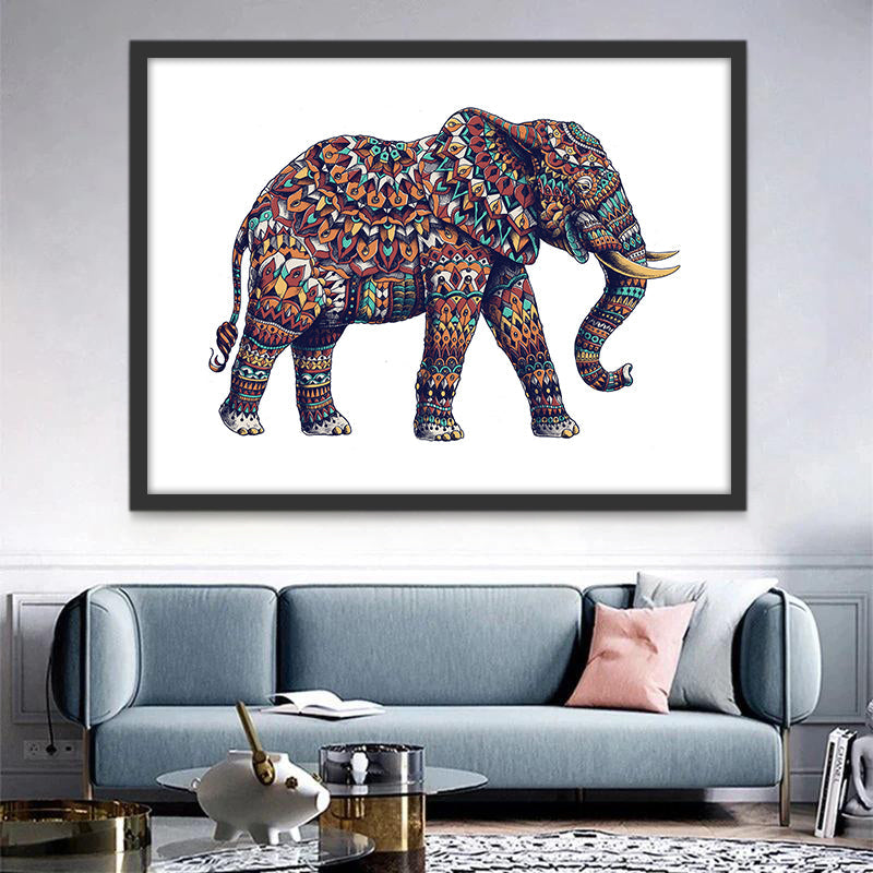 Elefante de Patrones Intrincados Pintar por Números