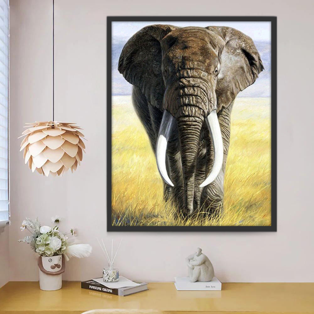 Elefante en la Estepa Pintar por Números
