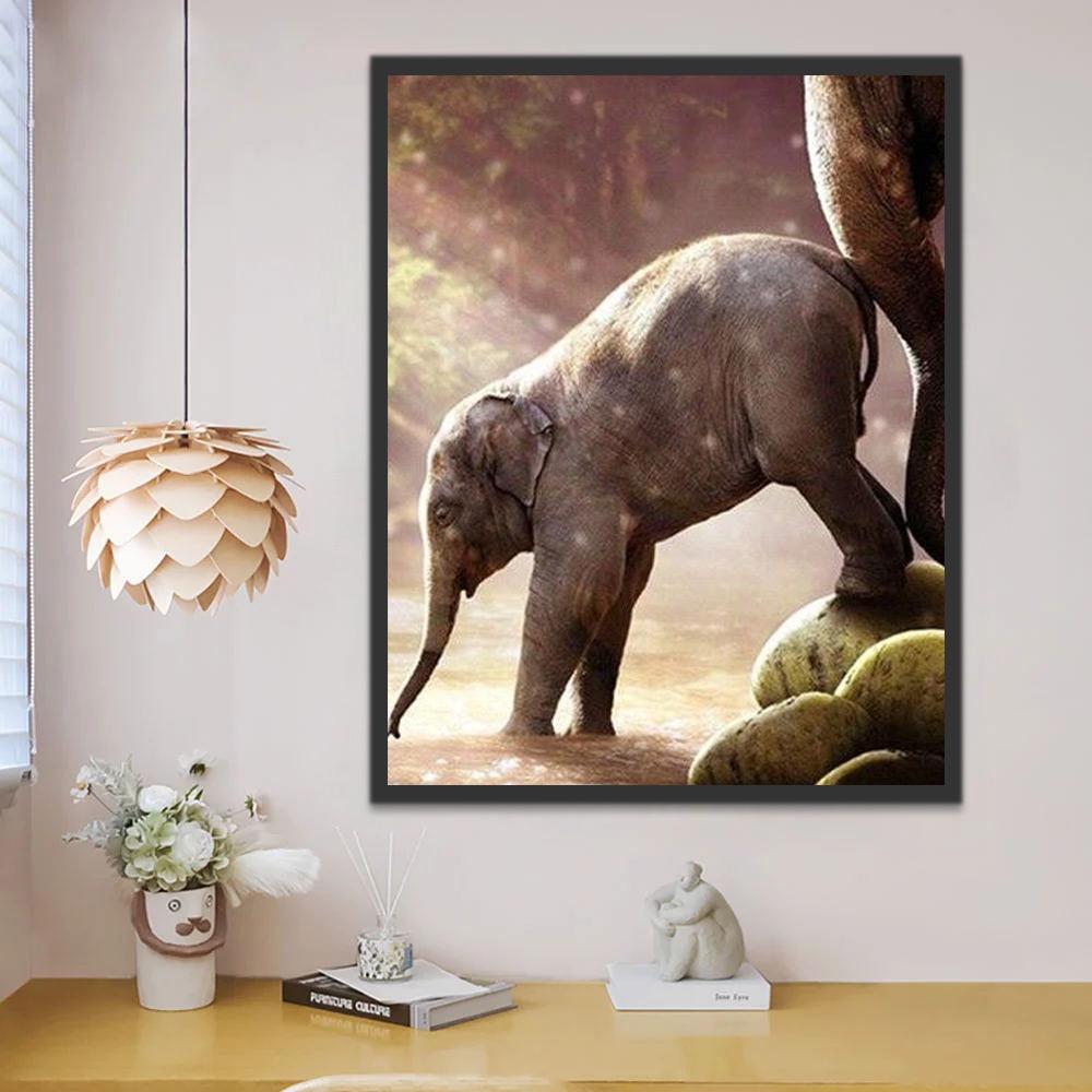 Elefante Pequeño al Sol Pintar por Números