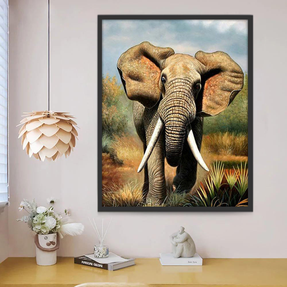 Elefante Pequeño en la Estepa Pintar por Números