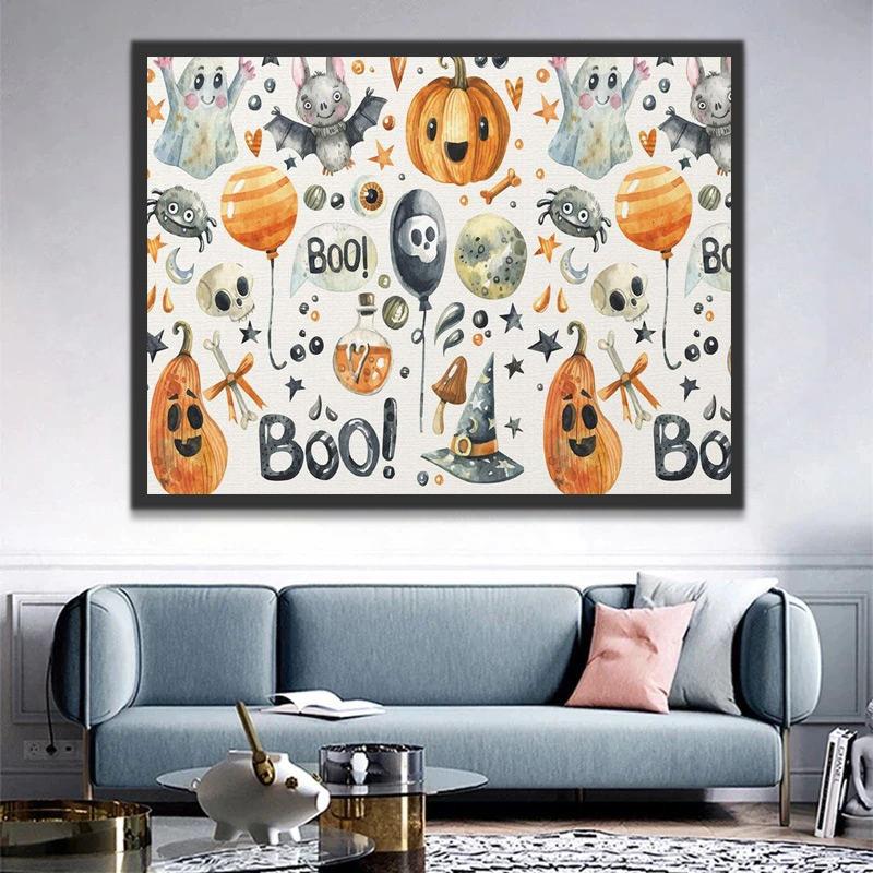 Elementos Adorables de Halloween Pintar por Números