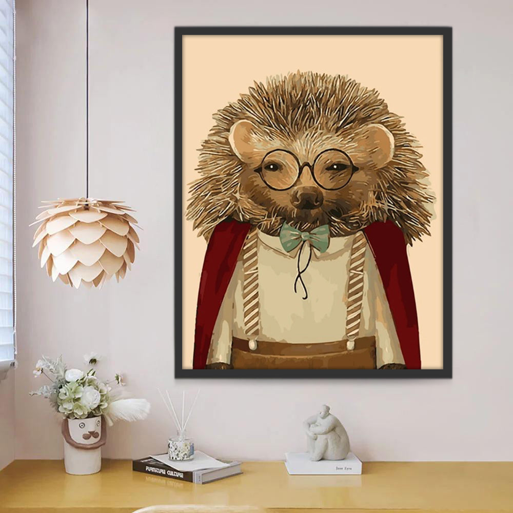 Erizo de Traje y Gafas Pintar por Números
