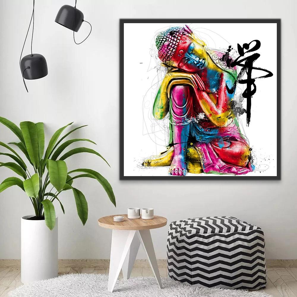 Estatua de Buda de Colores Brillantes Pintar por Números