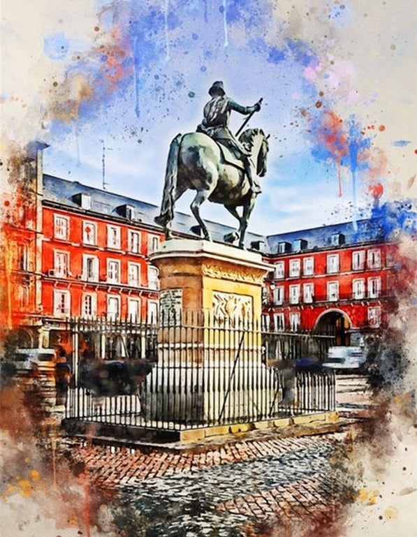 Estatua de Charles I en Londres Pintar por Números
