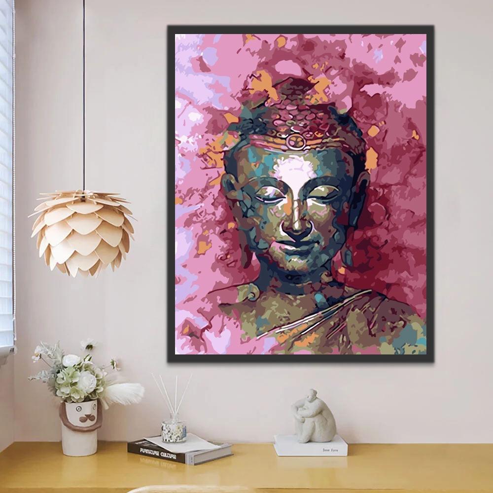 Estatua Oxidada de Buda Pintar por Números