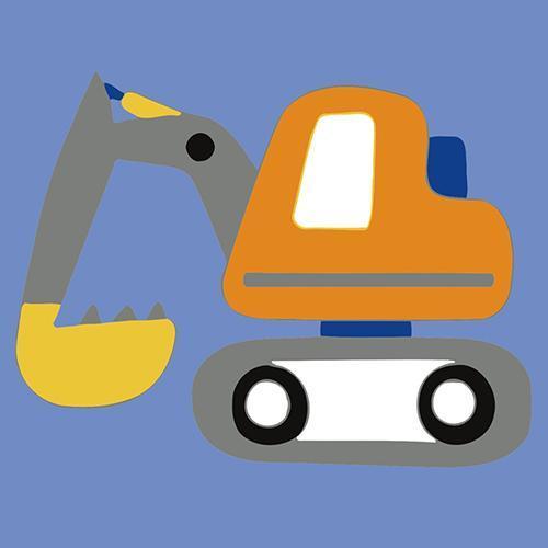 Excavadora Pintar por Números Niños