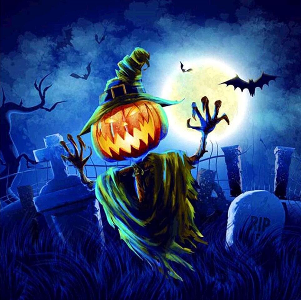 Fantasma de Calabaza de Halloween Pintar por Números