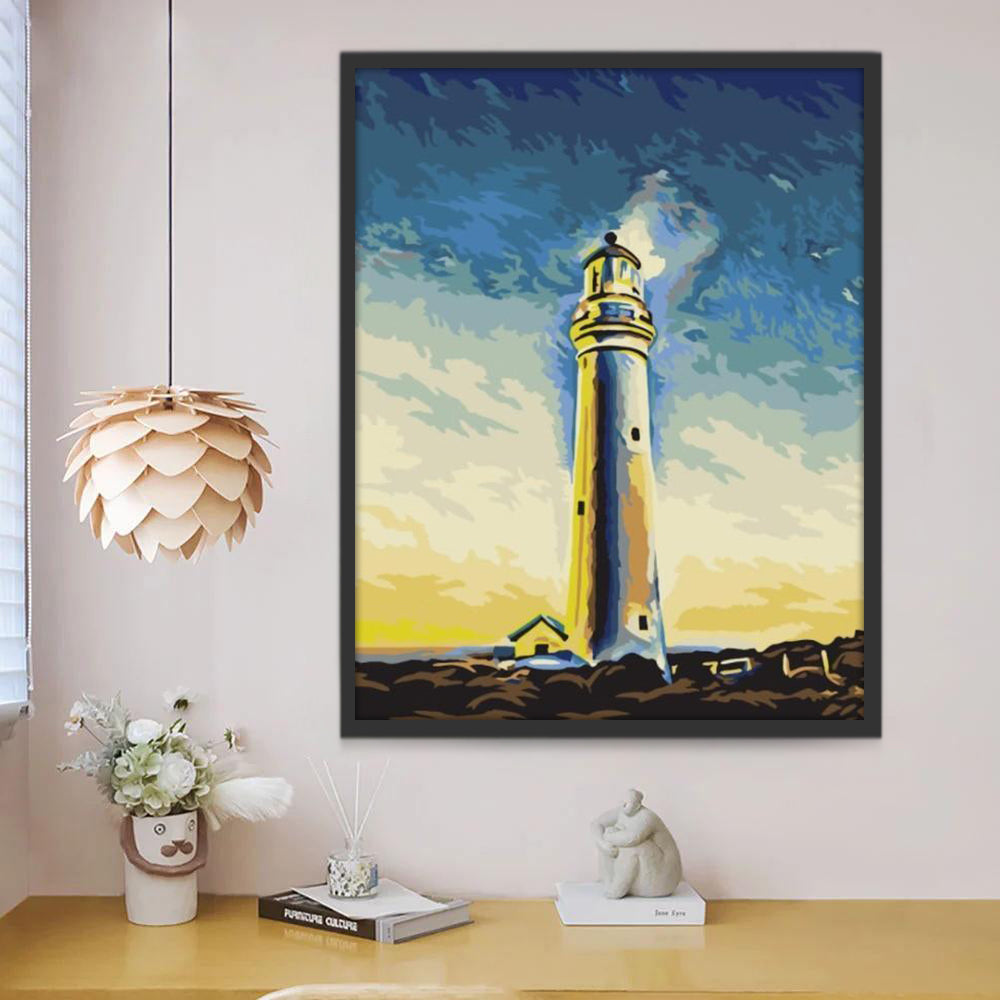 Faro Alto en la Noche Pintar por Números
