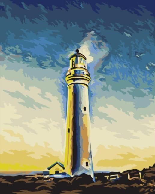 Faro Alto en la Noche Pintar por Números