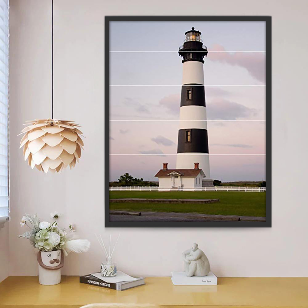 Faro de Color Blanco y Negro Pintar por Números