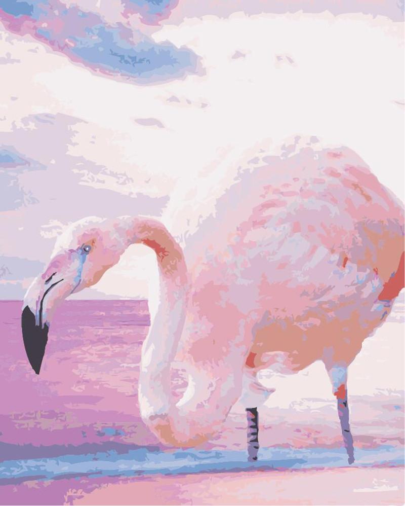 Flamenco de Color Rosado Claro Pintar por Números