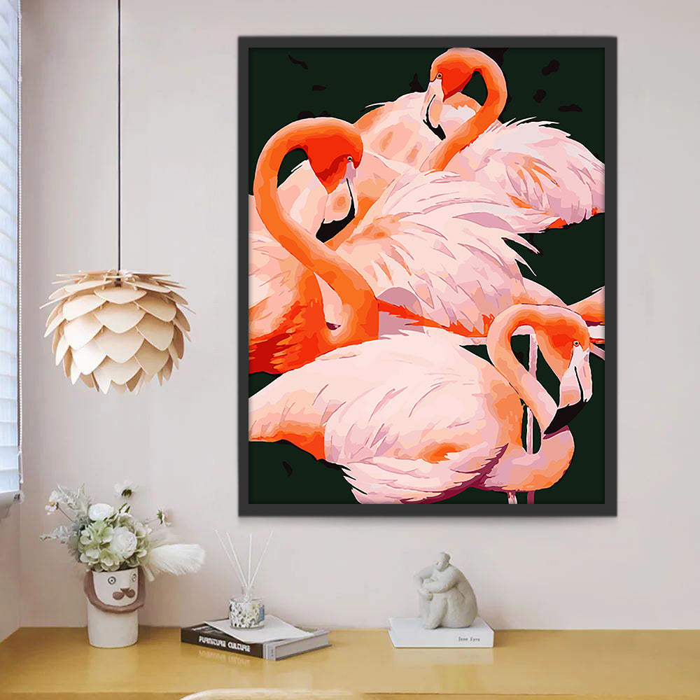Flamencos de Color Rosado Pintar por Números