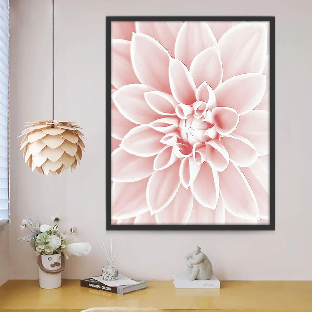 Flor con Pétalos Rosados Claros de Cerca Pintar por Números