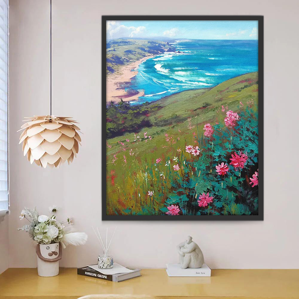 Flores en la Cima de Montañas Pintar por Números