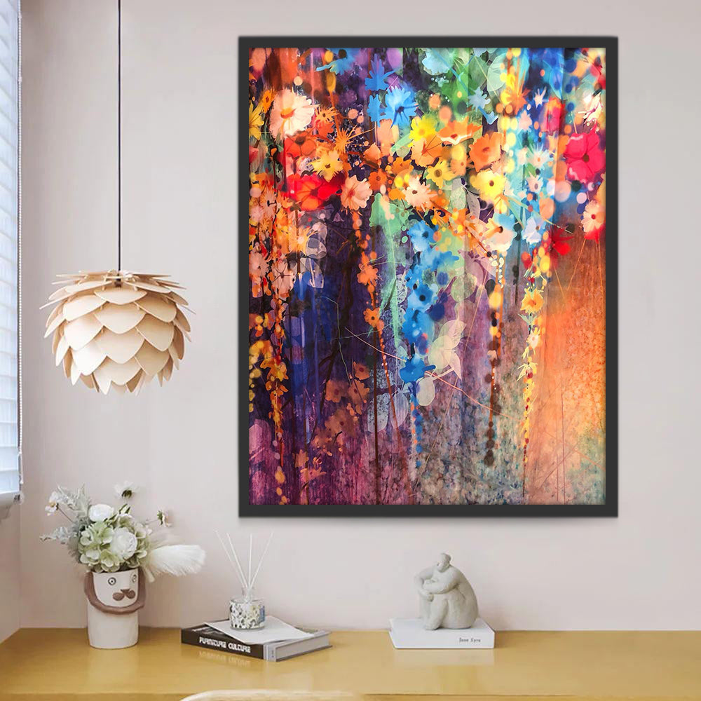 Flores Hermosas de Color Arcoíris Pintar por Números