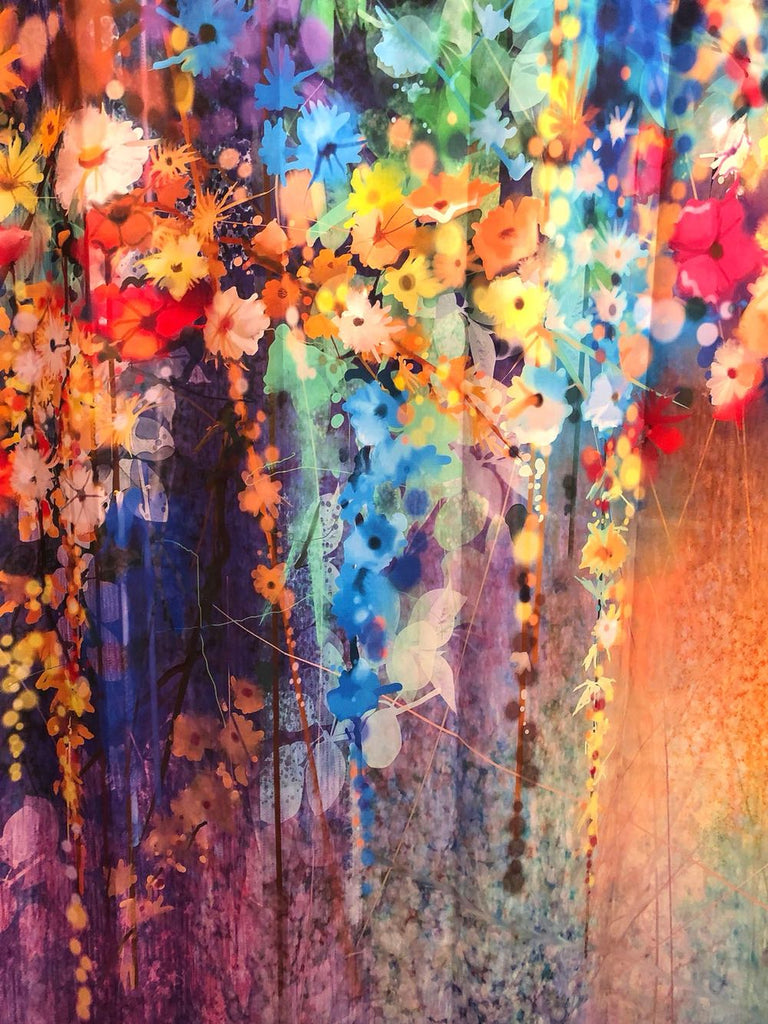 Flores Hermosas de Color Arcoíris Pintar por Números