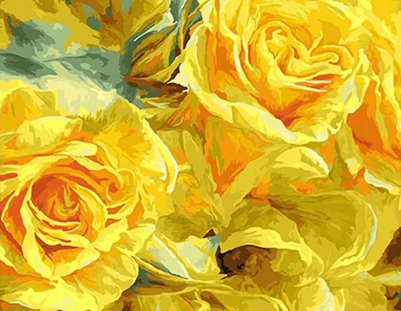Fondo de Rosas Amarillas Hermosas Pintar por Números