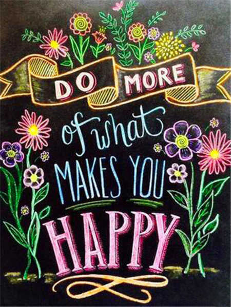 Frase y Flores Escritas por Tizas Coloridas Pintar por Números
