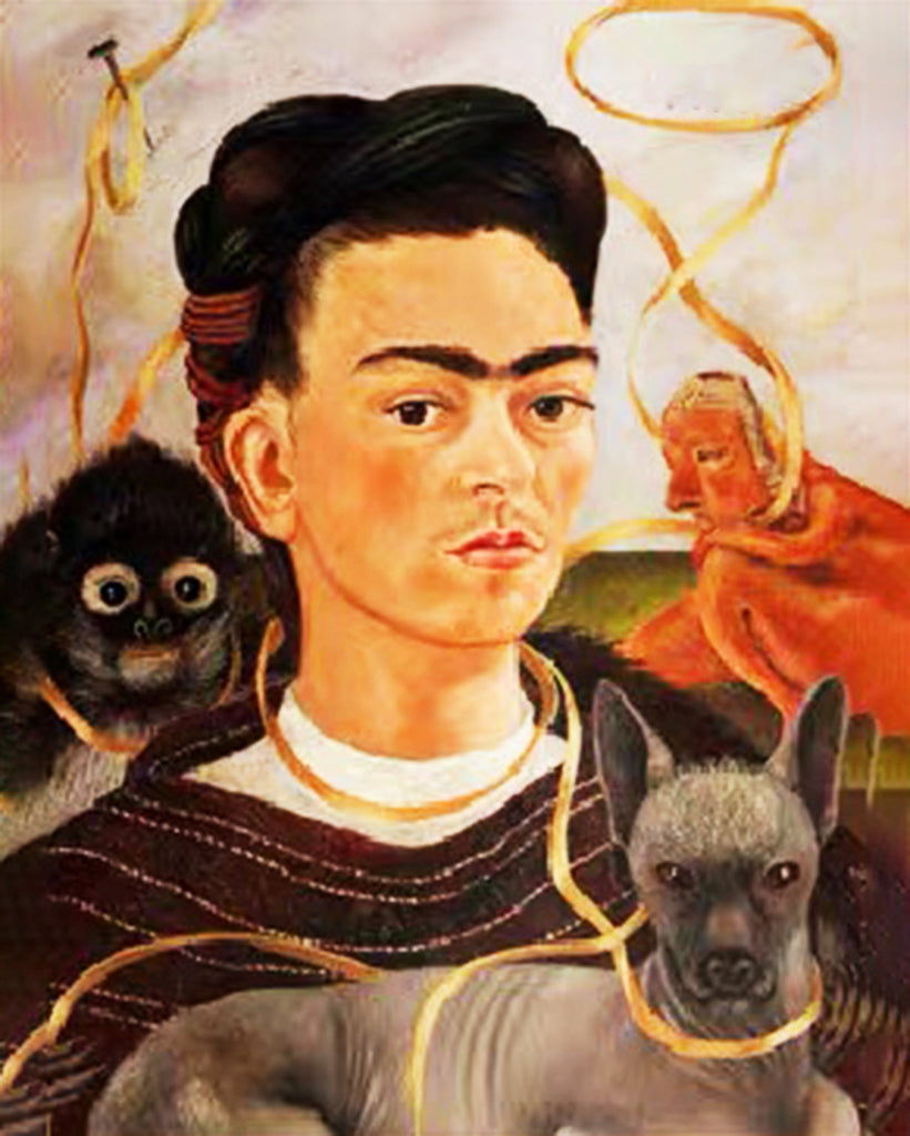 Frida Kahlo Rodeada de Animales Pintar por Números
