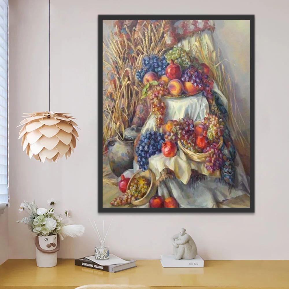 Frutas Diversas y Trigos Pintar por Números