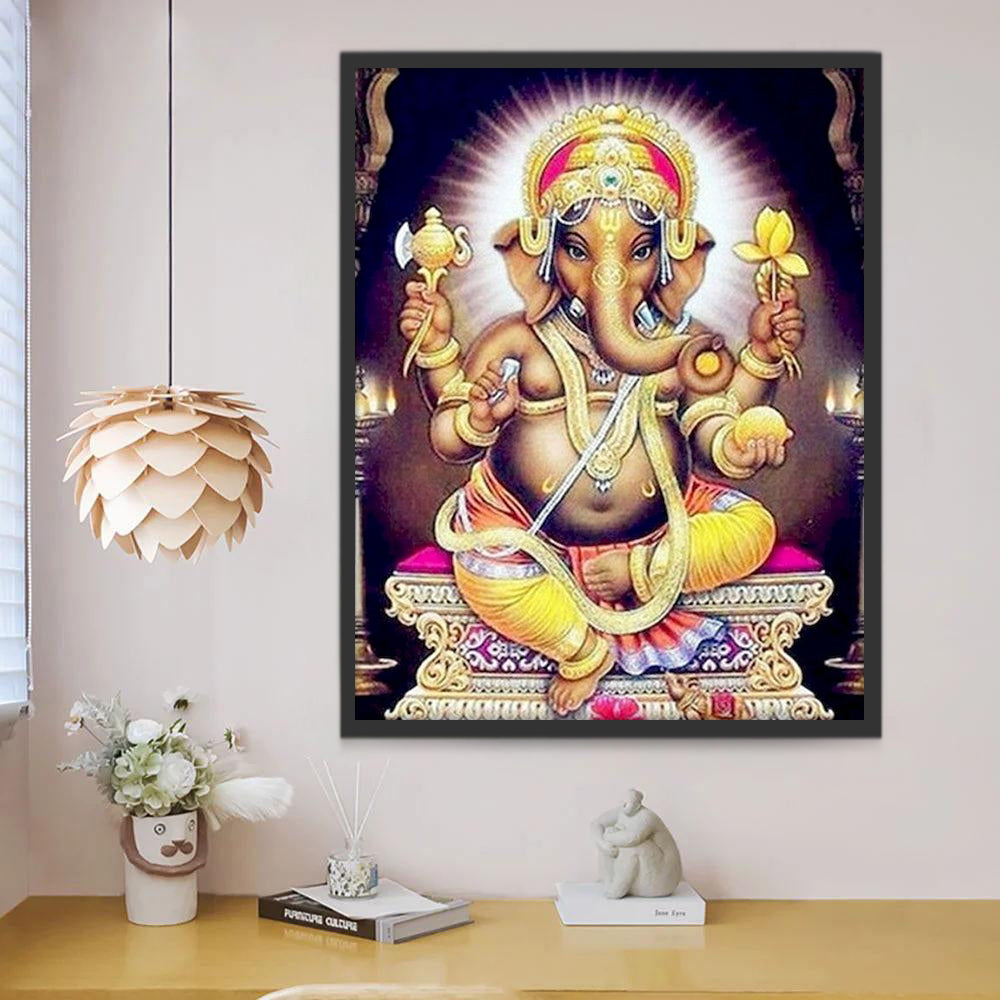Ganesha del Hinduismo con las Manos Levantadas Pintar por Números