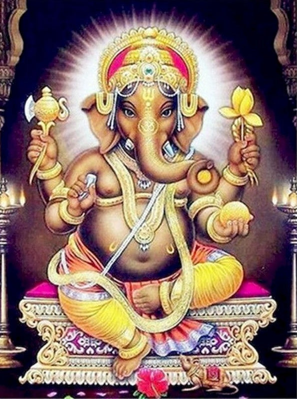 Ganesha del Hinduismo con las Manos Levantadas Pintar por Números