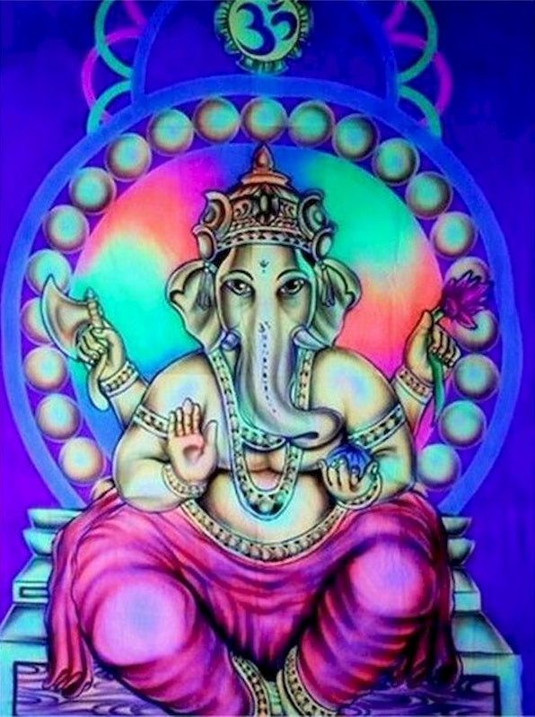 Ganesha del Hinduismo en el Fondo Colorido Pintar por Números