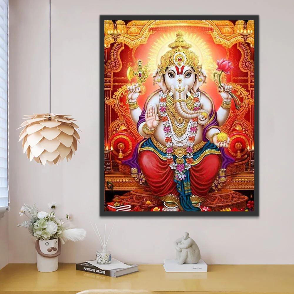 Ganesha Sentado en el Trono Pintar por Números