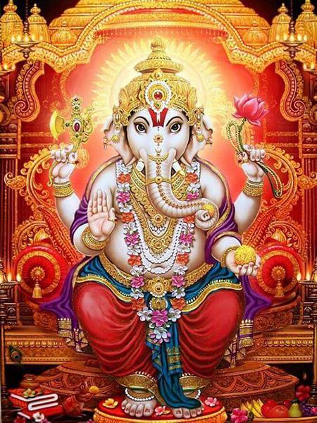 Ganesha Sentado en el Trono Pintar por Números