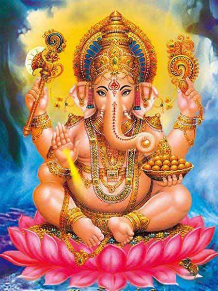 Ganesha sobre Loto Rosado Pintar por Números