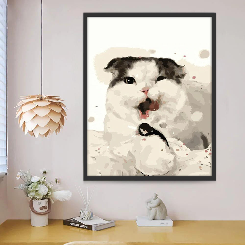 Gato Abrazando a una Chica Pintar por Números