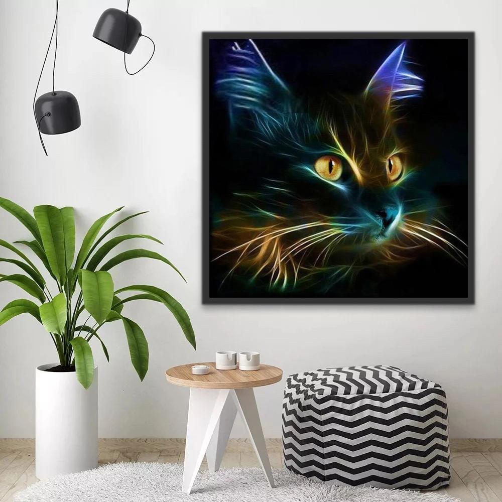 Gato Abstracto Pintar por Números