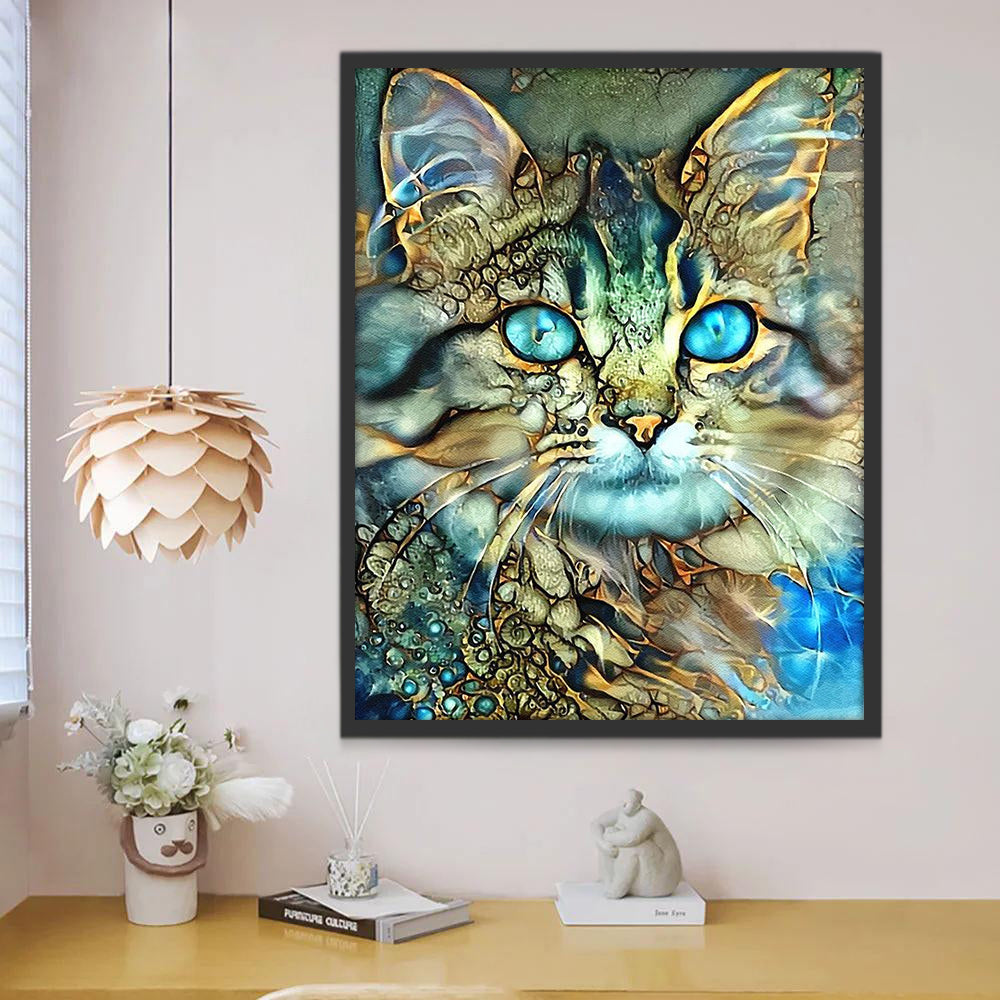 Gato Abstracto Pintar por Números