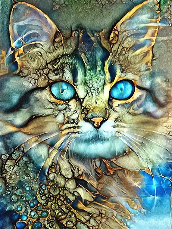 Gato Abstracto Pintar por Números